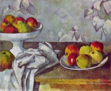  Fruits Art - Nature morte aux pommes et au bol de fruits Paul Cézanne